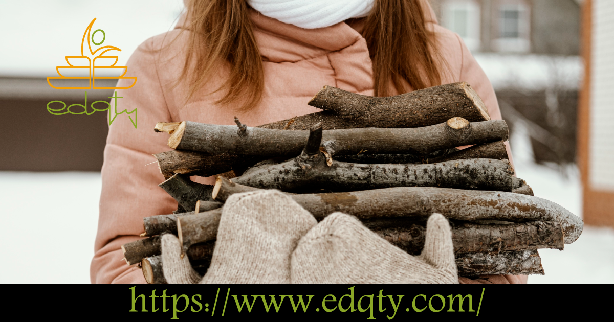 A person carrying firewood illustrating how school camps teach responsibility and self-discipline