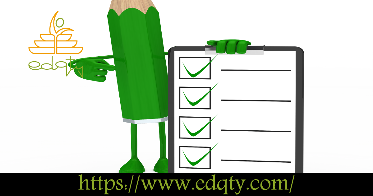 Checklist concept with a green pencil symbolizing steps to shortlist universities aligned with goals