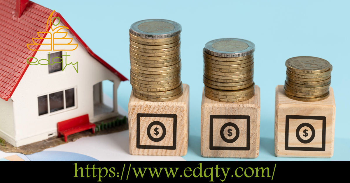 Stacked coins, a house model, and financial charts representing living costs for international students at top engineering universities in Australia