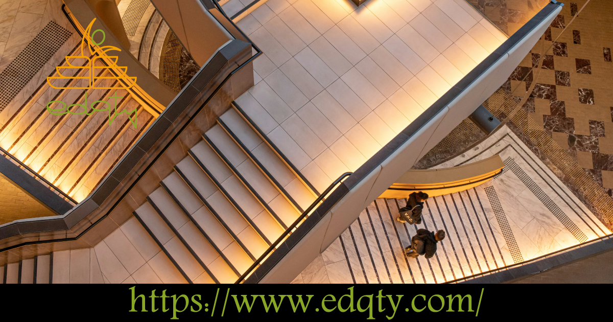 An innovative staircase design within the University of Melbourne campus showcasing the blend of architecture and engineering excellence